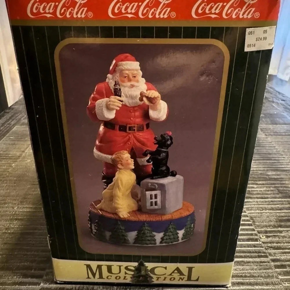 Coca Cola Musical Collection 1996 Coke Santa Christmas Town Square Collection - Picture 6 of 6